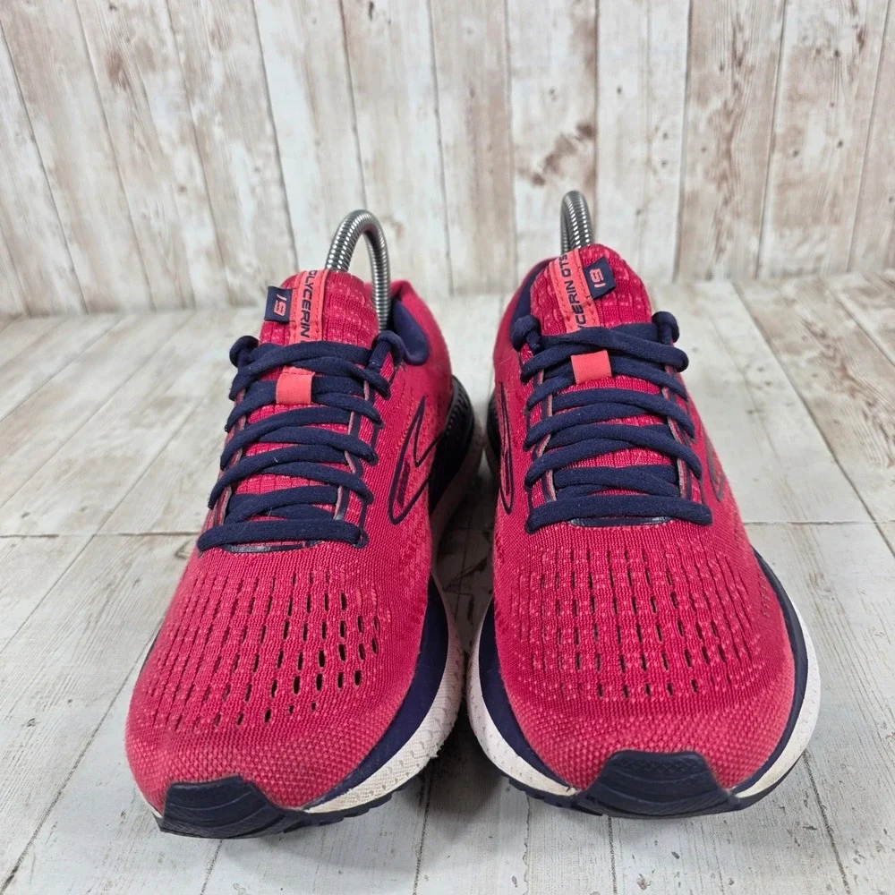 Brooks Glycerin GTS 19 Womens Running Shoes Pink Navy 1203441B623 Size 8